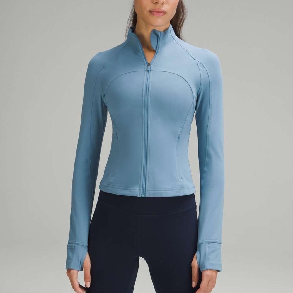 Lululemon Cropped Define Jacket Size 4 Utility Blue Nulu Full Zip Athleticwear